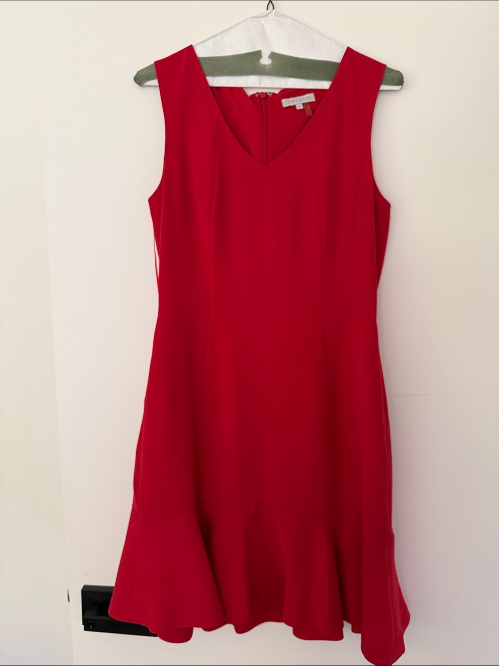 1. State Sleeveless Red V-Neck Midi Dress